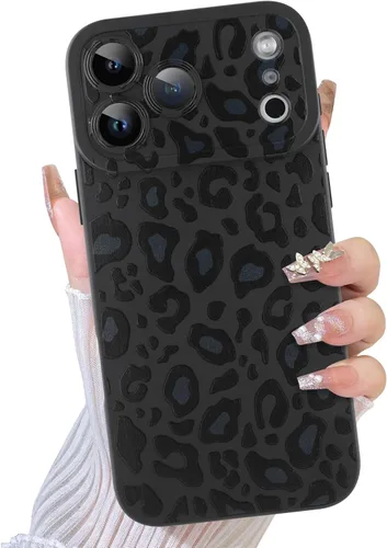 Miniatura 22 de TEAUGHT Compatible con iPhone 11 Funda con patrón lindo estampado de leopardo negro guepardo + protector de pantalla a prueba de golpes, funda