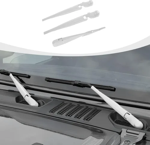 Miniatura 23 de RAZPOY JK Limpiaparabrisas frontal y trasero, 3 piezas, compatible con Jeep Wrangler JK JKU 2007-2017, azul