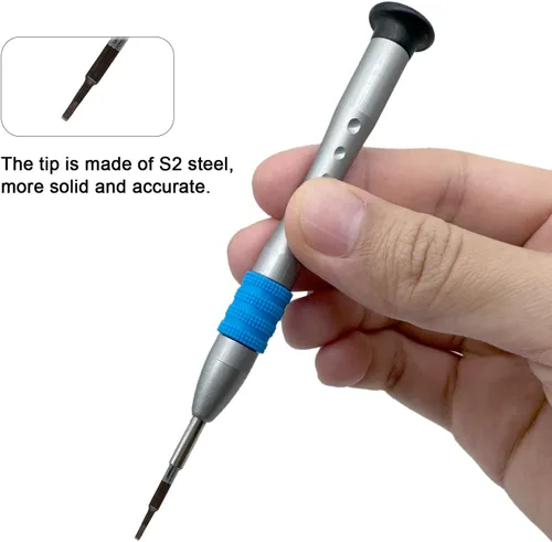 Miniatura 4 de Destornillador pequeño de cabeza plana de 0.047 in para electrónica, punta de acero magnética S2, destornillador ranurado de precisión -0.047 in