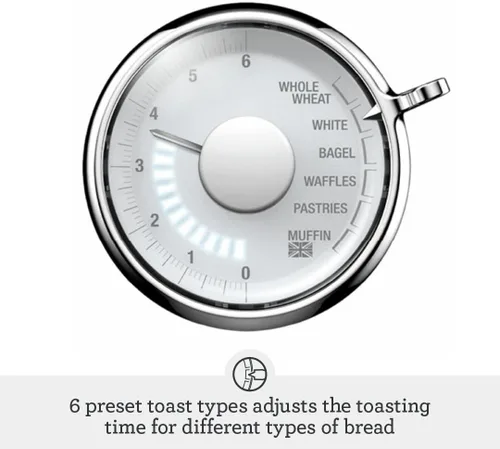 Miniatura 4 de Breville BTA735BST Toast Select Luxe Tostadora de cocina, 2 rebanadas, acero inoxidable negro