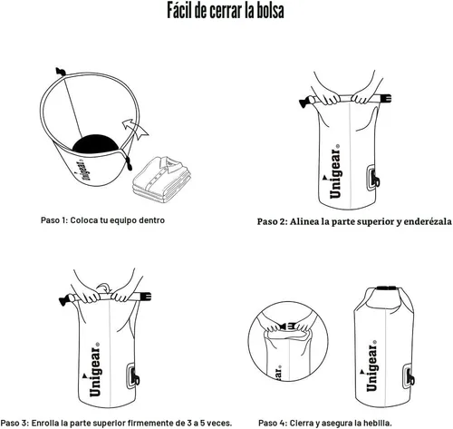 Miniatura 6 de Bolsa seca Unigear impermeable, 2L/5L/10L/20L/30L/40L, Bolsas flotantes y ligeras para kayak, navegación, pesca, natación y camping con funda