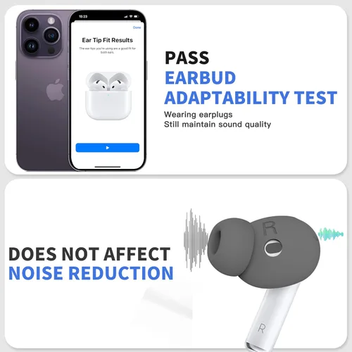 Miniatura 2 de 2 pares de puntas de oído para AirPods 4 Grip fundas de auriculares de silicona [bolsa de almacenamiento añadida][patente registrada en EE.UU.]