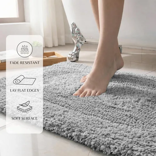 Miniatura 5 de Alfombra de baño diferente Gris claro