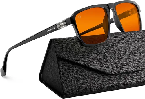 Miniatura 10 de ANYLUV Gafas de luz azul para hombre, lentes de bloqueo de luz azul para hombres y mujeres, antifatiga ocular UV400 para protección ocular