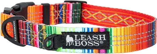 Miniatura 10 de Leash Boss Collar reflectante ajustable para perro, hebilla de liberación rápida y ribetes e hilos reflectantes para perros pequeños, medianos