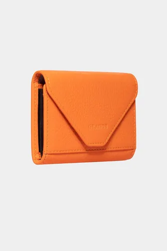 Miniatura 8 de grande Estuches para tarjetas 3639, Naranja, Tarjetero de cuero con cierre magnético, cartera pequeña de acordeón para mujer