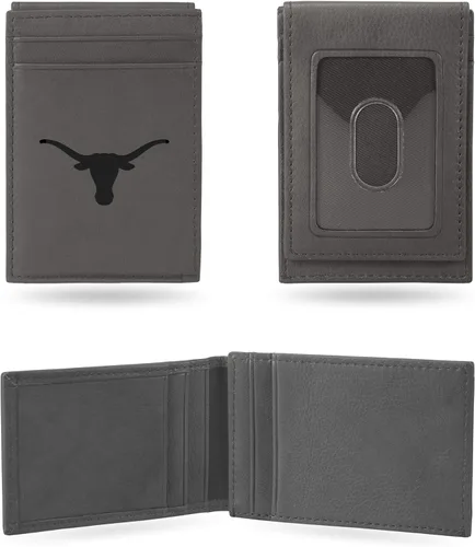 Miniatura 122 de Cartera de bolsillo frontal grabada con láser NCAA - Compacta/Cómoda/Delgada