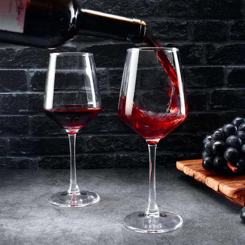 Miniatura 5 de Juego de copas de vino de 12, copa de vino transparente de 12oz roja/blanca, copas de vino de tallo largo para fiesta, boda y hogar