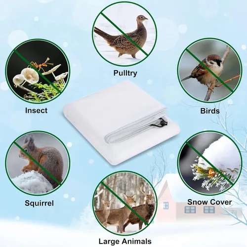 Miniatura 6 de Alpurple Paquete de 3 cubiertas de invierno con cordón para plantas, bolsas cálidas de protección para plantas, 47 x 31.5 pulgadas, manta de tela