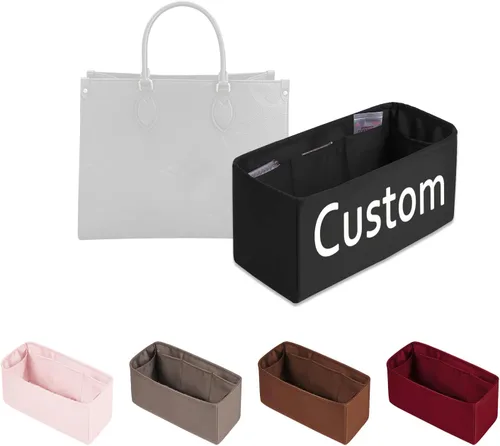 Organizador de bolso para Onthego, inserto de bolsa sedoso, moldeador de bolso ligero para mujer, múltiples bolsillos de material satinado, uso