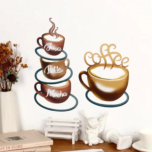 Miniatura 6 de 4 letreros de metal para taza de café para pared, cocina, decoración de pared, decoración de pared, cafetería, cafetería, tienda, hogar, cocina
