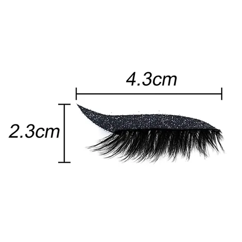 Miniatura 6 de Pestañas postizas, delineador de ojos reutilizables y calcomanías de pestañas de 7 colores, impermeables, fáciles de poner y quitar, pestañas