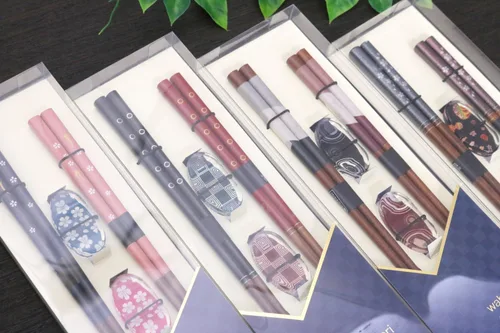 Miniatura 8 de Ishida WABIYORI 60181 Tsukiyama - Palillos para parejas, incluye soporte para palillos
