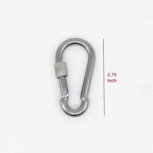 Miniatura 3 de Xindejia 5 Pack-2.75 Inch 304 Stainless Steel Silver Spring Hook Buckle,Clip Carabiner,Keychain, Snap, Link, Keyring,Dog Chain Belt Buckle