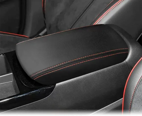 Miniatura 15 de Accesorios interiores personalizados para E-PACE EPACE 2018 2019 2020 2021 2022 2023 piel sintética para consola central reposabrazos cubierta