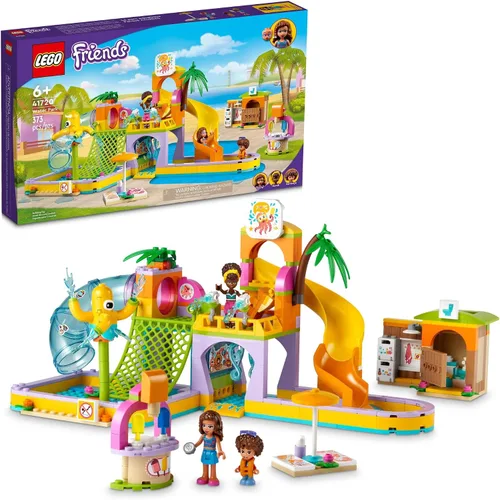 LEGO Friends Water Park Set 41720 - Juego de piscina y toboganes, juguete Heartlake City, juego de simulación, idea de regalo de cumpleaños para