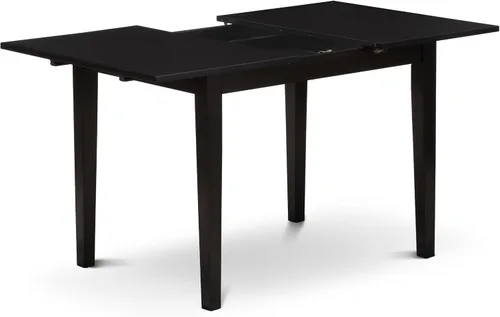 Miniatura 7 de East West Furniture NOAB5-BLK-06 - Juego de comedor de 5 piezas que incluye una mesa de comedor rectangular con hoja de mariposa y 4 sillas Parson