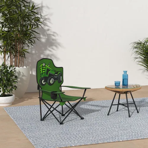 Miniatura 2 de Black Sierra Silla de campamento para niños, asiento plegable para niños que soporta 150 libras, silla de césped portátil para exteriores, incluye