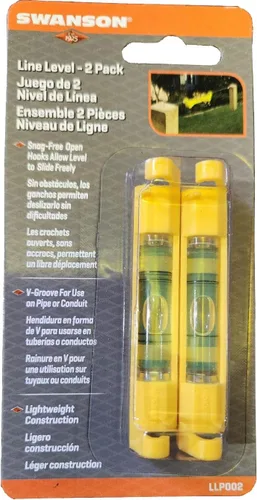 Miniatura 2 de Swanson Tool Co LLP002 - Paquete de 2 niveles amarillos, incluye un frasco de paso de 2 anillos y un nivel de línea de 1 anillo