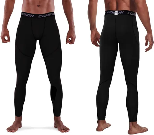 Miniatura 3 de Milin Naco Men's Compression Pants Compression Leggings Sports Compression Pants & Tights Running Tights Ski Base Layer