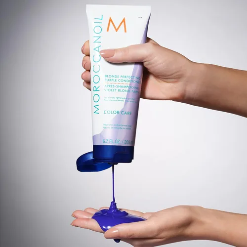 Miniatura 7 de Moroccanoil Paquete de champú y acondicionador morado perfeccionador rubio