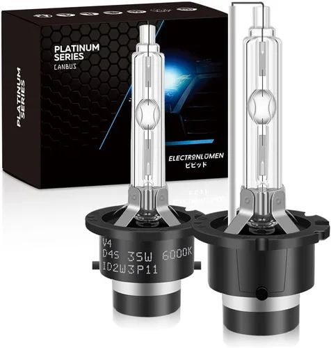Miniatura 11 de 35W D2S HID, bombillas de faro delantero de xenón 6000K, blanco frío, luz alta y baja, bombillas de repuesto para faros, paquete de 2