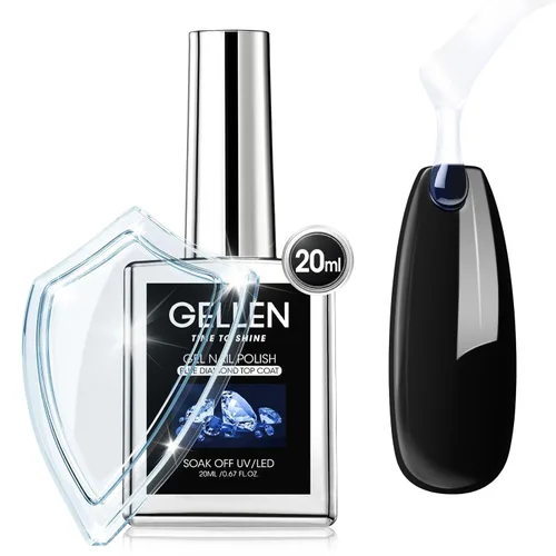 Miniatura 11 de GELLEN - Juego de capa base y capa superior de gel para uñas, 2 piezas de 18 ml, capa superior y base de gel de uñas de alta calidad, no necesita