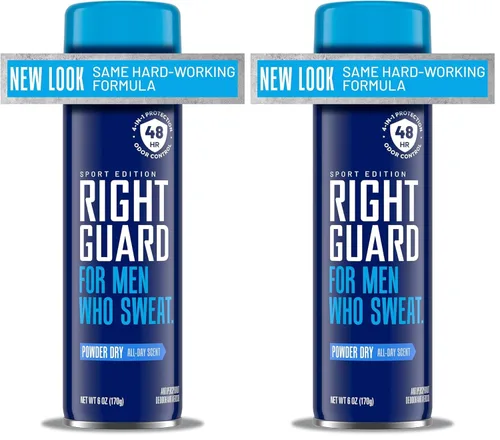Miniatura 8 de Right Guard Sport Fresh Scent Antiperspirant & Deodorant Spray - Spray desodorante de protección 4 en 1 para hombres, bloquea el sudor, protección