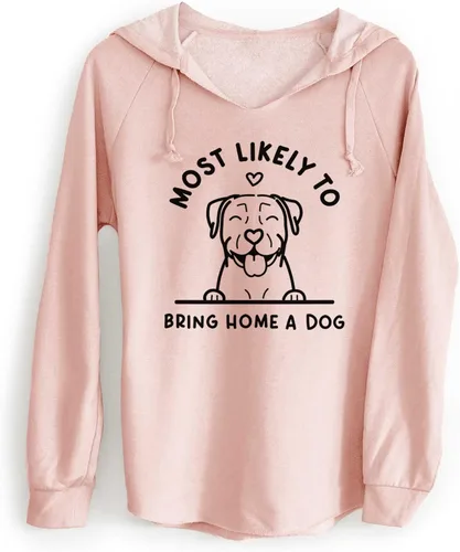 Most Likely to Bring Home a Dog Pitbull - Sudadera con capucha Cali Wave para mujer