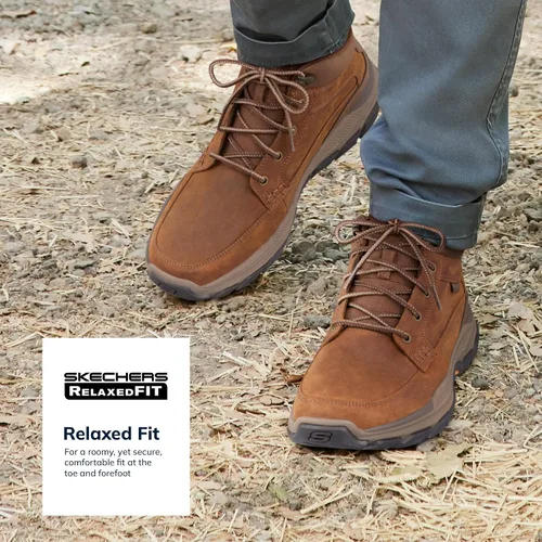 Miniatura 3 de Skechers Respected-Boswell Mid Top - Tenis de cuero con puntera tipo mocasín para hombre