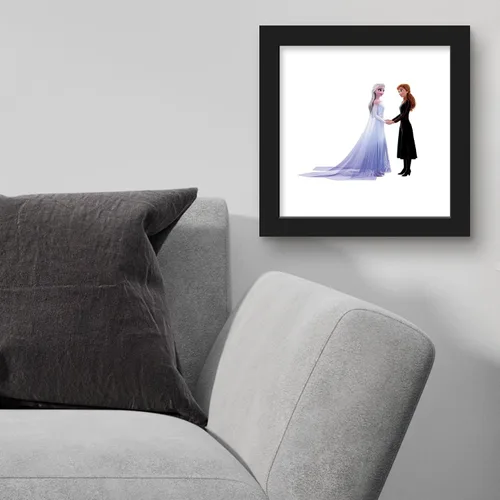 Miniatura 4 de Trends International Gallery Pops Disney Frozen - Póster de pared de Elsa y Anna tomados de la mano, 12.00 x 12.00 pulgadas, versión de marco negro