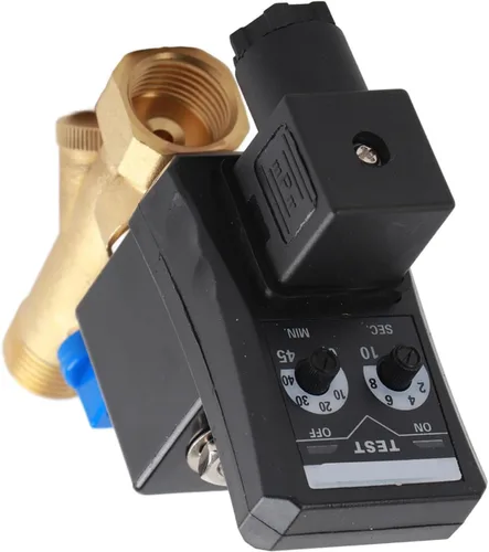 Miniatura 7 de Válvula de drenaje cronometrada electrónica automática, gestión confiable del condensado del latón G1/2 DN15 para los sistemas del compresor de aire