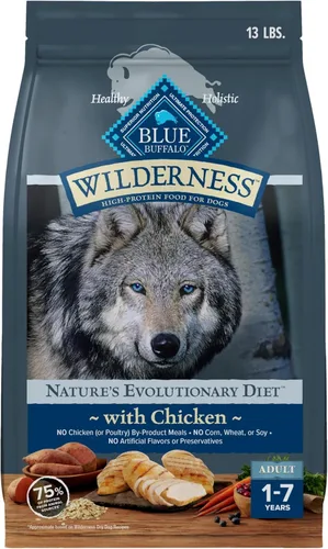 Miniatura 22 de Blue Buffalo Wilderness - Alimento seco natural con alto contenido proteínico y cereales saludables para perros adultos, pato, bolsa de 4.5 libras