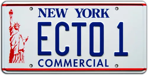Celebrity Machines | Ghostbusters 2 | ECTO 1 | Placa de cortesía, aluminio estampado, etiqueta decorativa de metal, resistente a la corrosión, señal