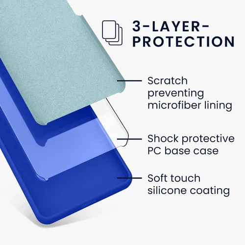 Miniatura 764 de kwmobile Funda Compatible con Google Pixel 6 Pro - Funda de teléfono de silicona TPU con acabado suave - Azul Arrecife
