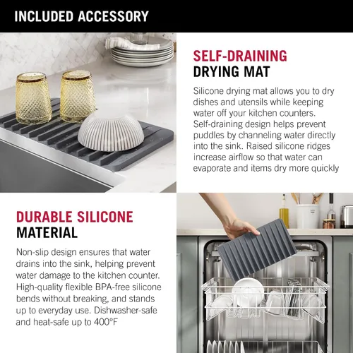 Miniatura 10 de DELTA FAUCET Lorelai - Lavaplatos de estación de trabajo de barra de 17 pulgadas para cocina, montaje bajo encimera, acero inoxidable calibre 16