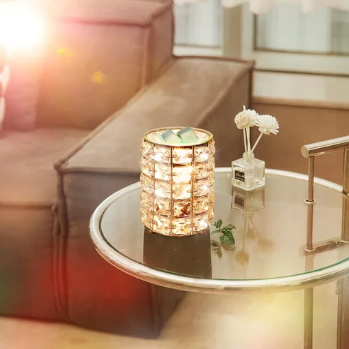 Miniatura 6 de STRN Calentador de cera de cristal, quemador eléctrico de cera para cubos de cera, regalos del día de San Valentín, decoración de fragancia