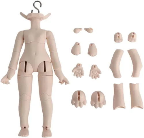 Nuevo cuerpo de muñeca 1/12BJD para cabeza GSC, muñeca OB11 reemplazo cuerpo, con accesorios de cuerpo de animales, tres usos, figuras de acción