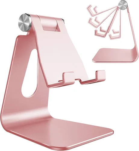 CreaDream Soporte Ajustable para Teléfono Celular, Soporte para Teléfono, Cuna, Muelle, Soporte, Soporte de Escritorio de Aluminio Compatible con