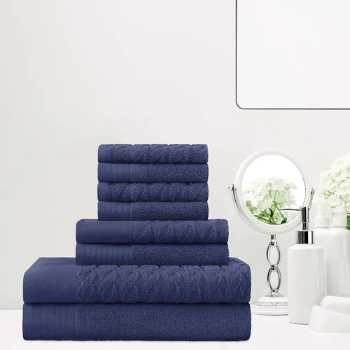 Miniatura 38 de Superior Juego de 6 toallas de 100% algodón egipcio de 500 GSM, 6 piezas, 2 caras, 2 manos, 2 toallas, ideal para baño, cocina o playa, de secado