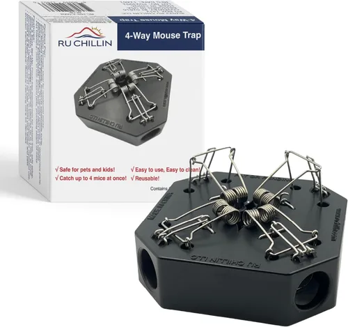 Miniatura 12 de Trampa reutilizable para ratones – Trampas para ratones de múltiples capturas para uso en interiores y exteriores, seguras para mascotas y niños