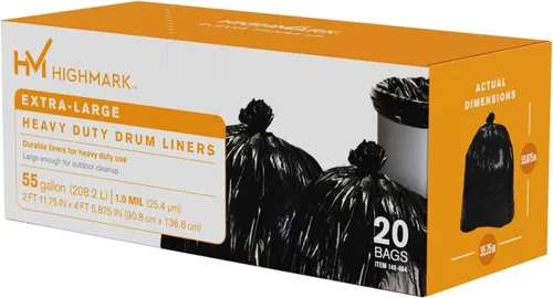 Miniatura 6 de Bolsas de basura Highmark, 55 galones, caja de 20, DP00664