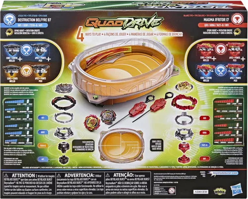 Miniatura 4 de Beyblade Burst QuadDrive Cosmic Vector Battle Set - Juego de batalla con Beystadium, 2 juguetes de batalla y 2 lanzadores para edades de 8 años