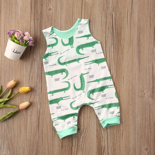 Miniatura 4 de Mono sin mangas para niños pequeños con diseño floral para 0-24mos