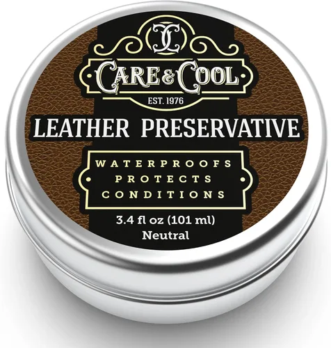 Care & Cool El mejor acondicionador y protector de cuero (3.4 oz). Impermea, restaura y cura tus zapatos, botas, bolsos, chaquetas, sofás y muebles.