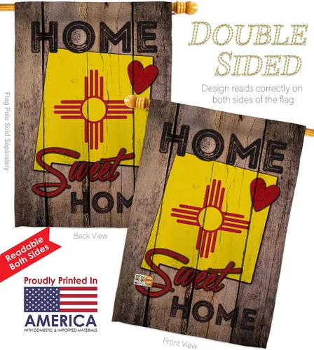 Miniatura 3 de State New Mexico Home Sweet House Flags 2 pcs Pack Americana States USA American Territories Republic Country Particular Area Small Decorative Gift