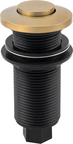 Westbrass ASB-B3-19 - Interruptor de aire de repuesto para eliminación de desechos en la parte superior del fregadero, botón empotrado, bronce