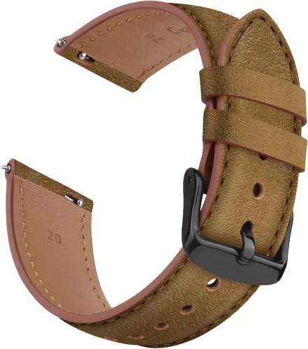 Miniatura 11 de Vancle - Correa de reloj de cuero de liberación rápida de 20 mm y 22 mm, correas de reloj de cuero de grano superior para hombres y mujeres