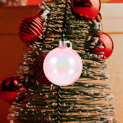 Miniatura 4 de Garneck Adornos de bolas de Navidad iridiscentes, rellenables, 40 bombillas de Navidad inastillables, bolas decorativas de plástico para decoración