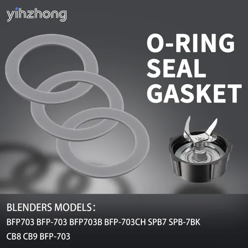 Miniatura 4 de Junta de licuadora de 2.598 in/2.6 pulgadas, junta de sellado de goma para licuadoras Cuisinart, modelos BFP703 BFP-703 BFP703B BFP-703B BFP-703CH